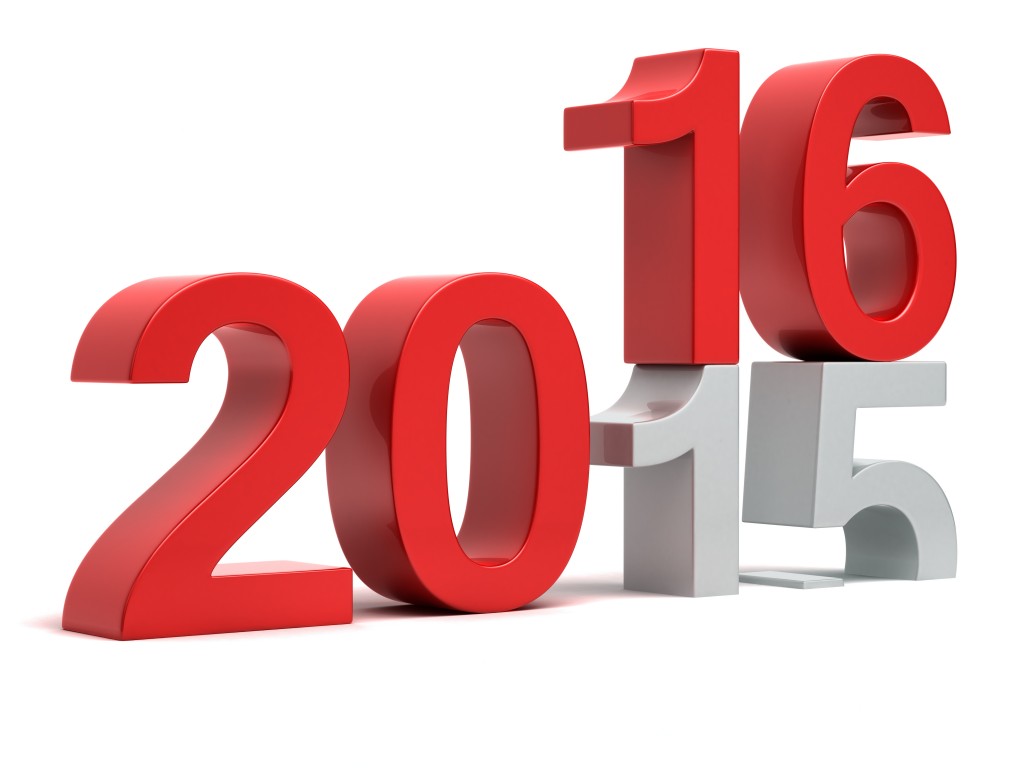 2016 New year change concept